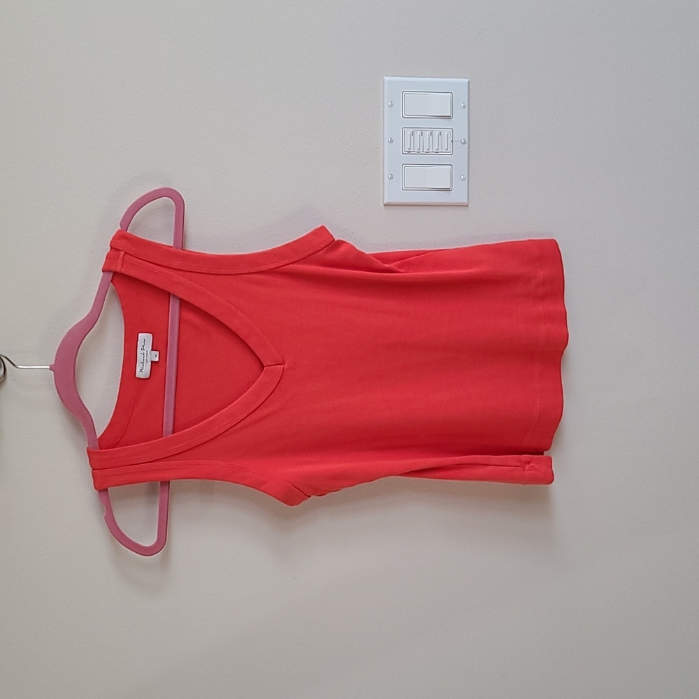 Michael stars Maya cotton tank top, orangey red